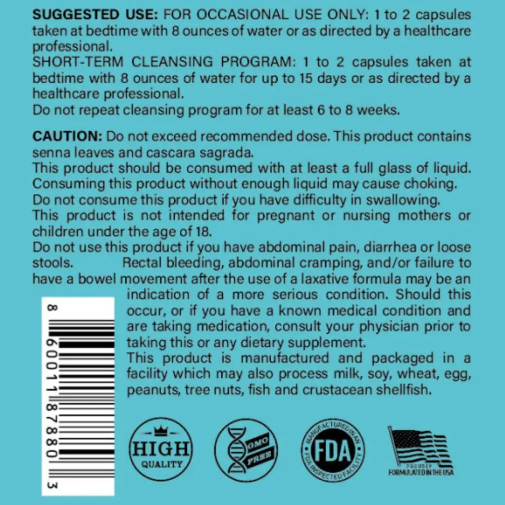 Super Colon Cleanse Capsule 30 Count