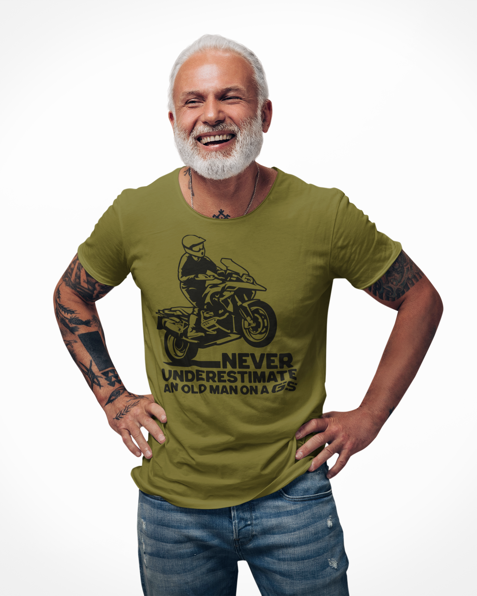 Never Underestimate an Old Man on a GS T-shirt (v1)