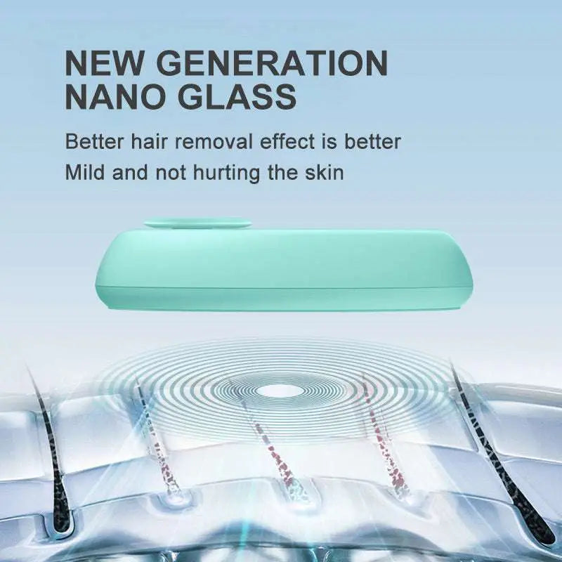 Teal Nano Glass Crystal Hair Eraser Removal Tool