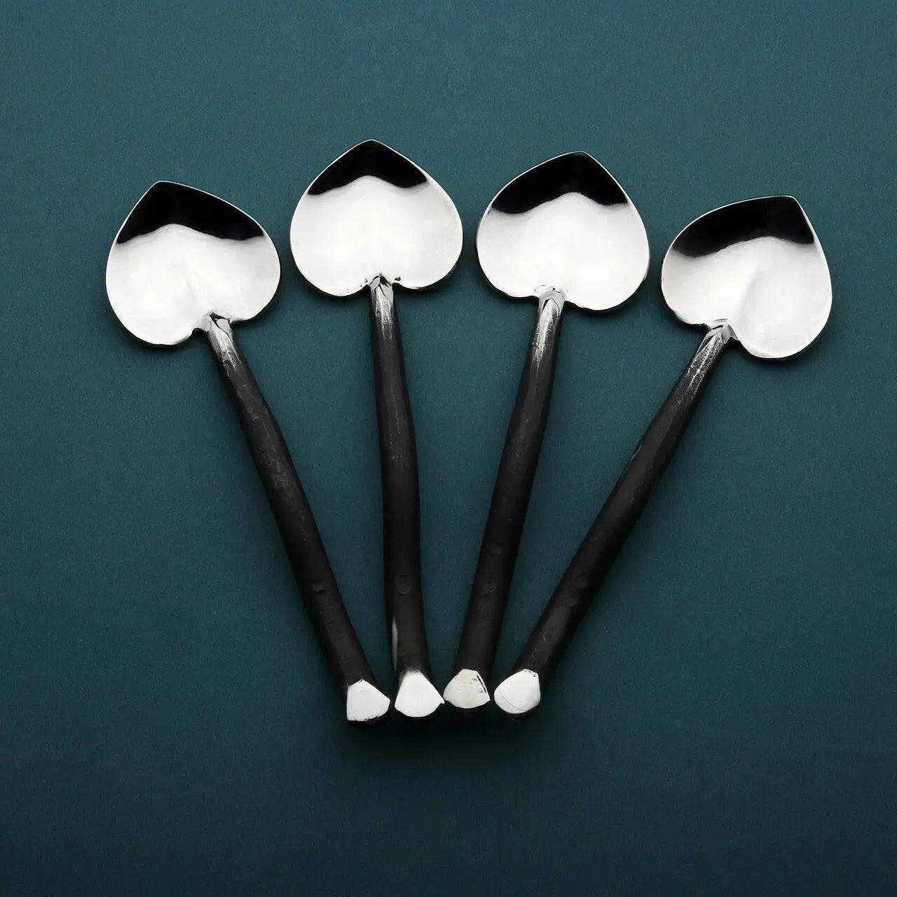 Twig Heart Coffee/Dessert Table Spoon 4 Pc. Set
