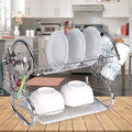 Two-Tier Stainless-Steel Dish Rack - 16" Rack