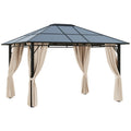 10' x 12' Deluxe Hardtop Gazebo with Polycarbonate Roof