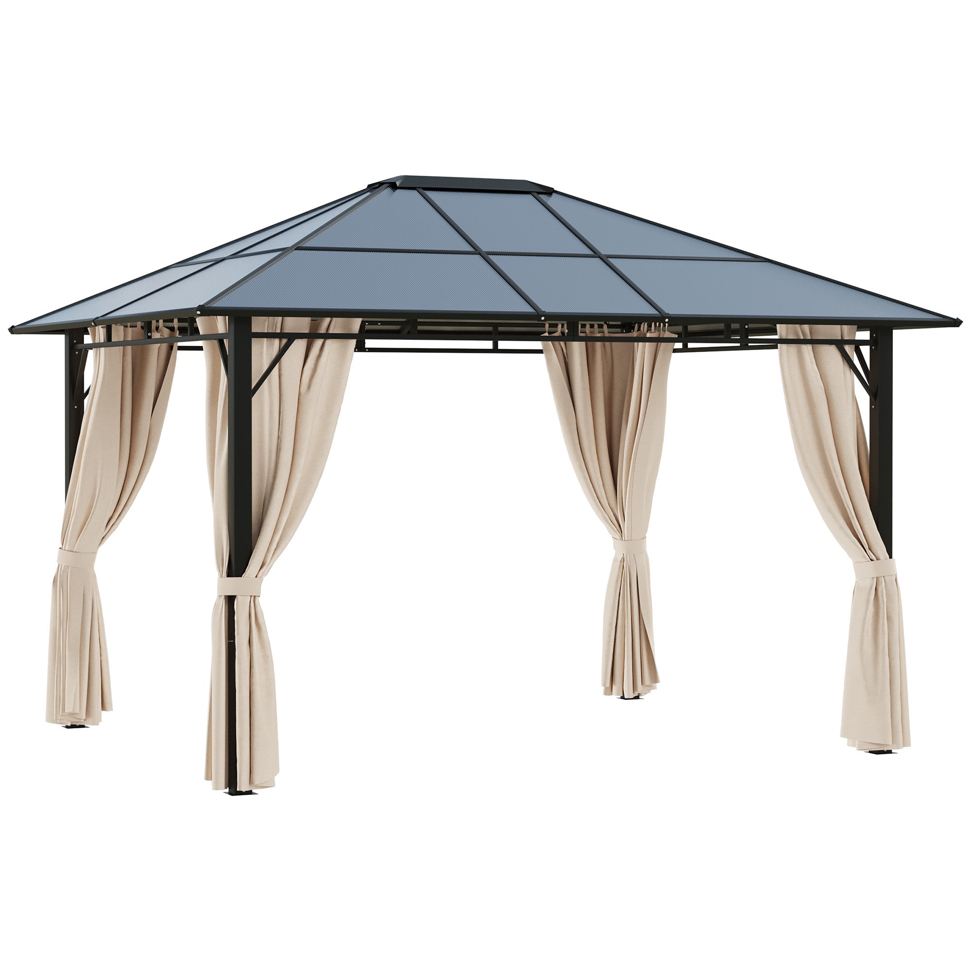 10' x 12' Deluxe Hardtop Gazebo with Polycarbonate Roof