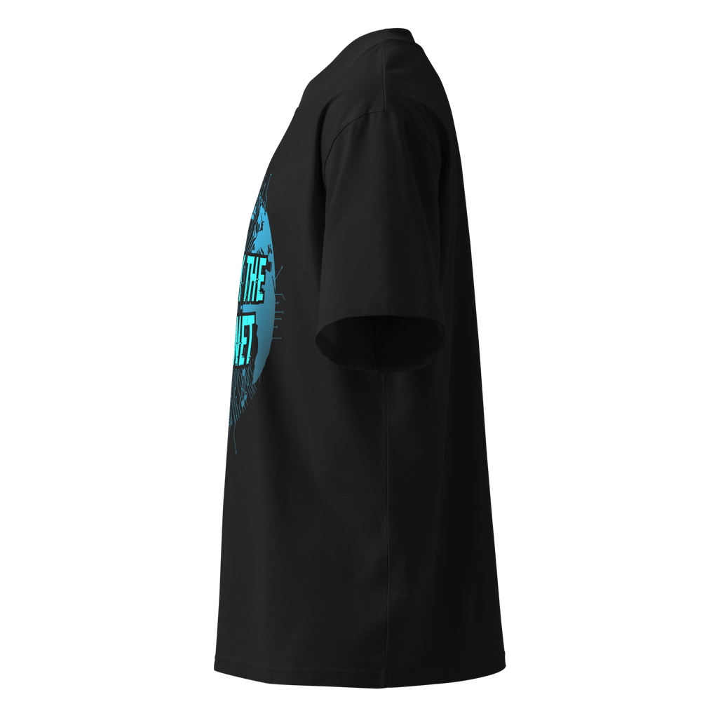 Hack The Planet – Oversized Organic High-Neck T-Shirt