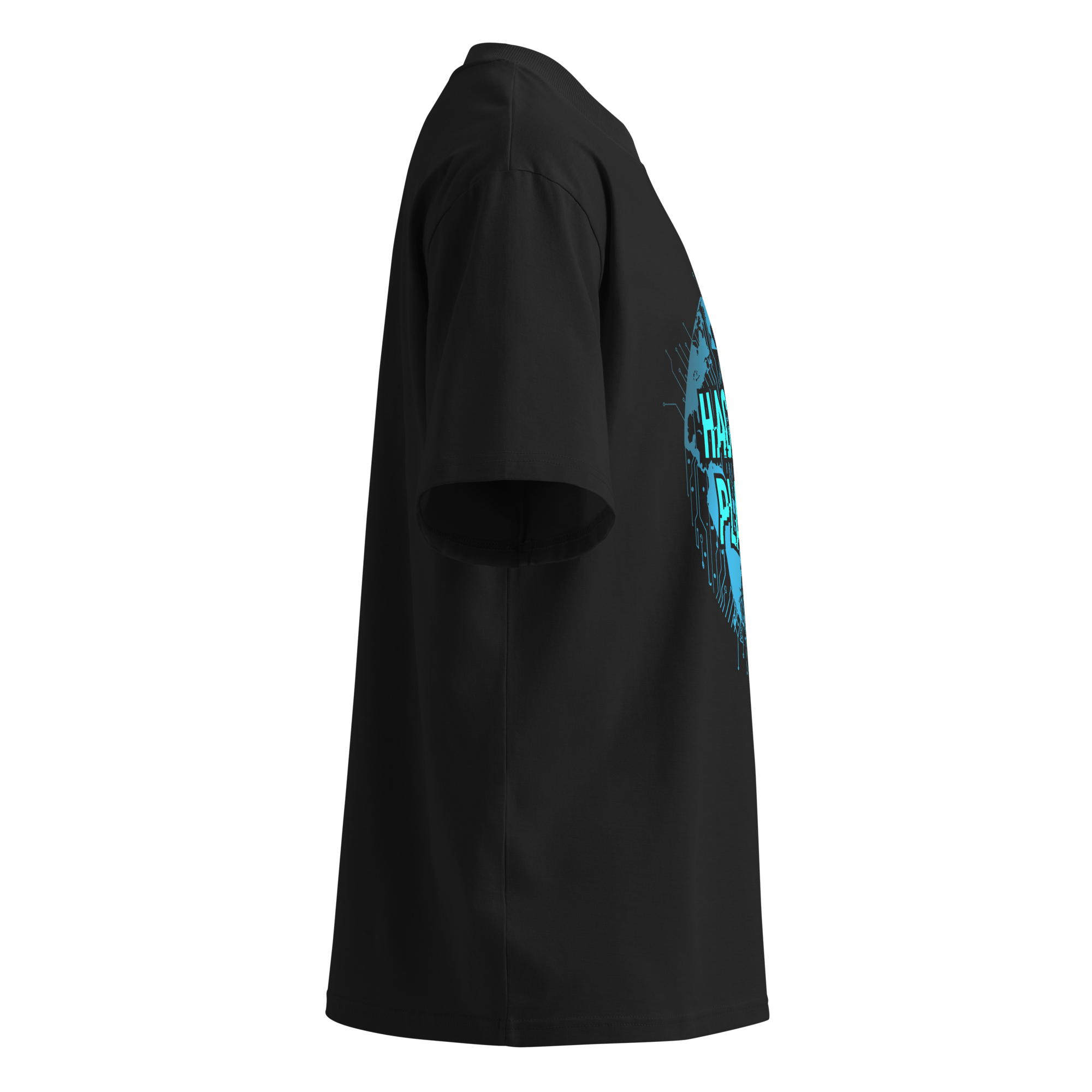 Hack The Planet – Oversized Organic High-Neck T-Shirt