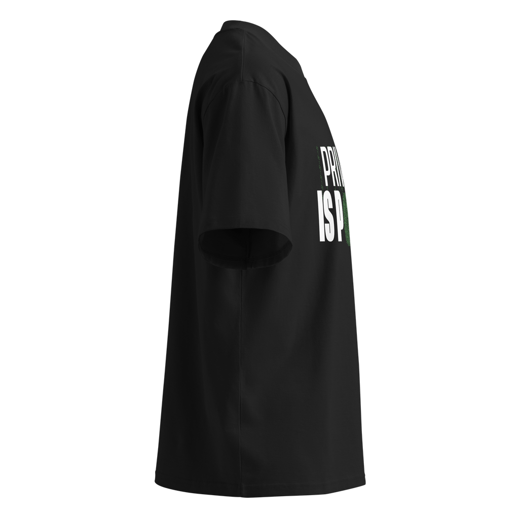 Privacy Is Power – Oversized Organic High-Neck T-Shirt