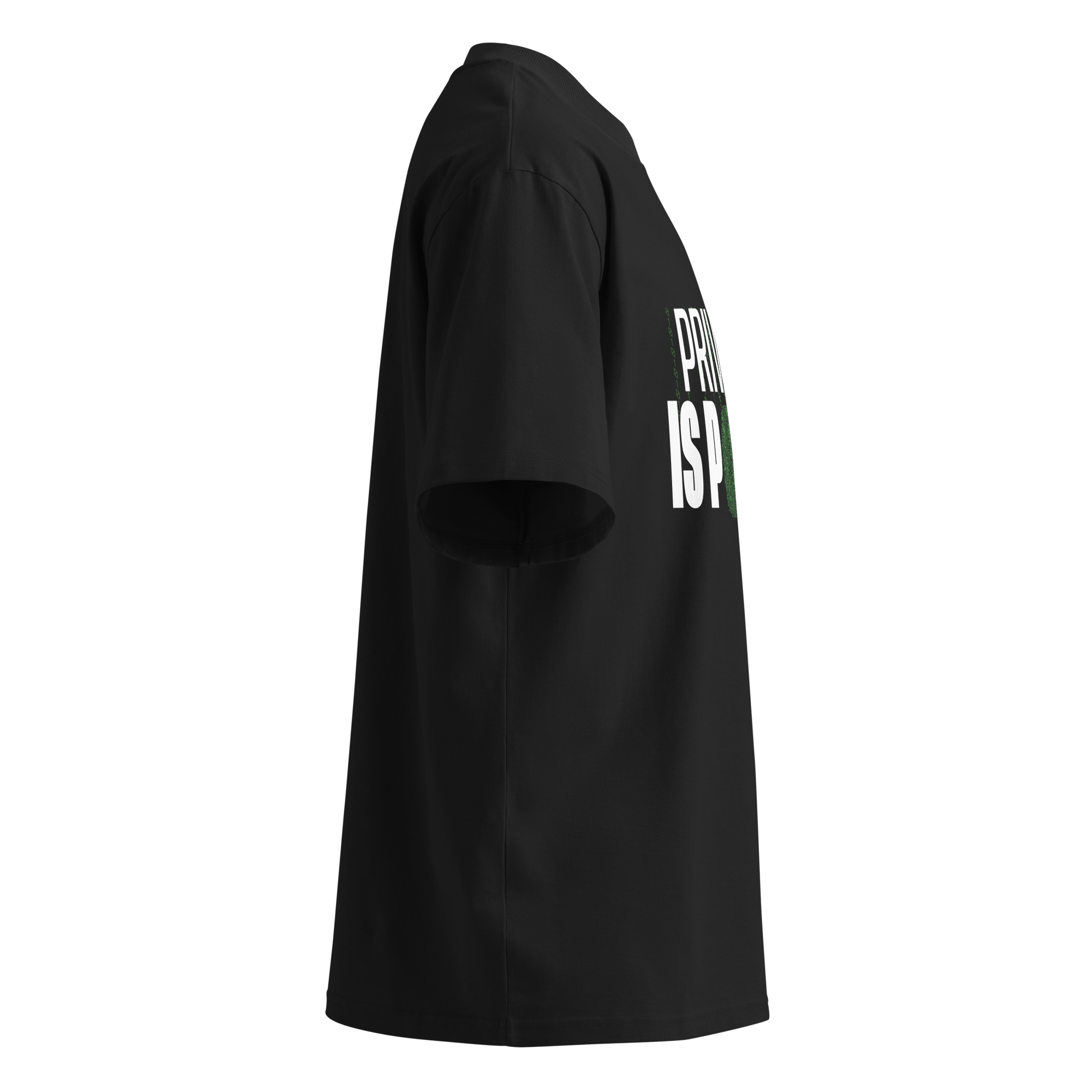 Privacy Is Power – Oversized Organic High-Neck T-Shirt