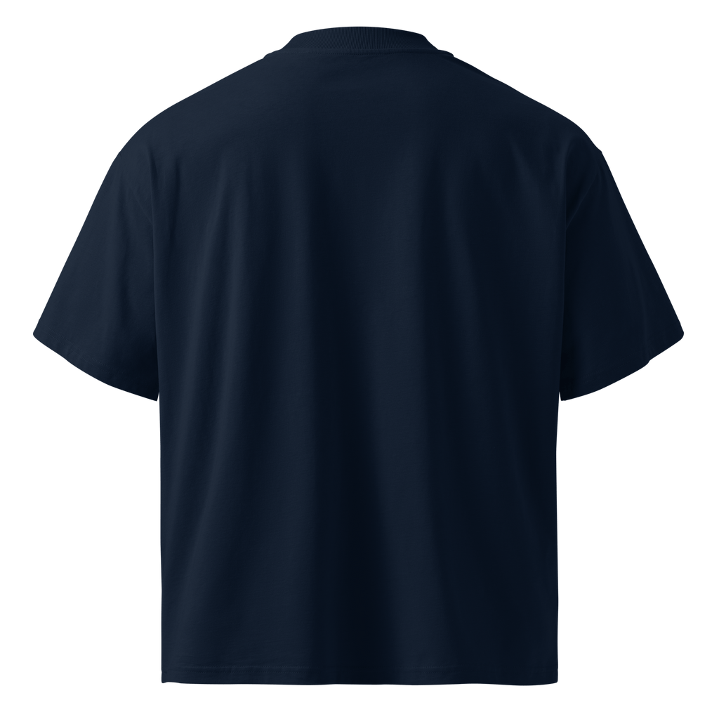 Born in Dark Mode – Oversized Organic High-Neck T-Shirt