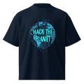 Hack The Planet – Oversized Organic High-Neck T-Shirt