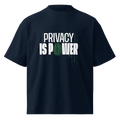 Privacy Is Power – Oversized Organic High-Neck T-Shirt