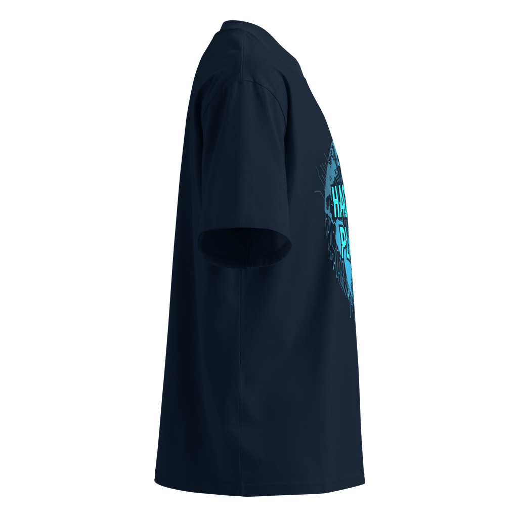 Hack The Planet – Oversized Organic High-Neck T-Shirt