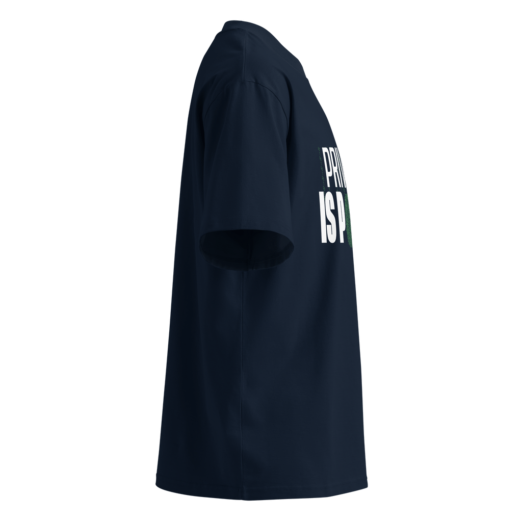 Privacy Is Power – Oversized Organic High-Neck T-Shirt