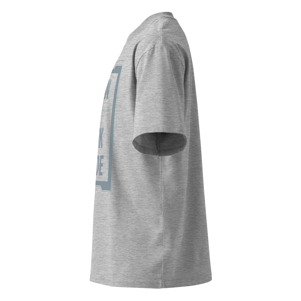 Born in Dark Mode – Oversized Organic High-Neck T-Shirt