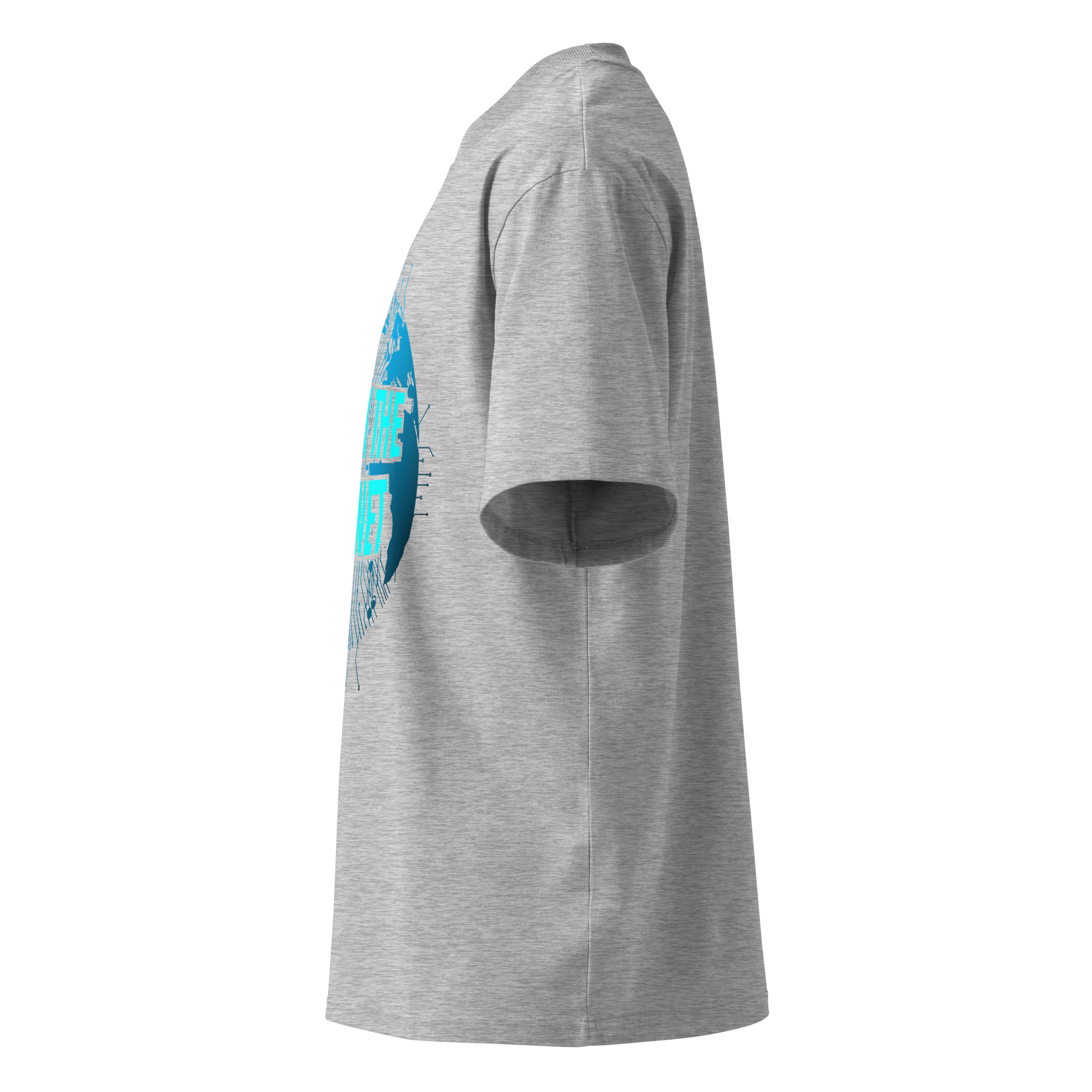 Hack The Planet – Oversized Organic High-Neck T-Shirt