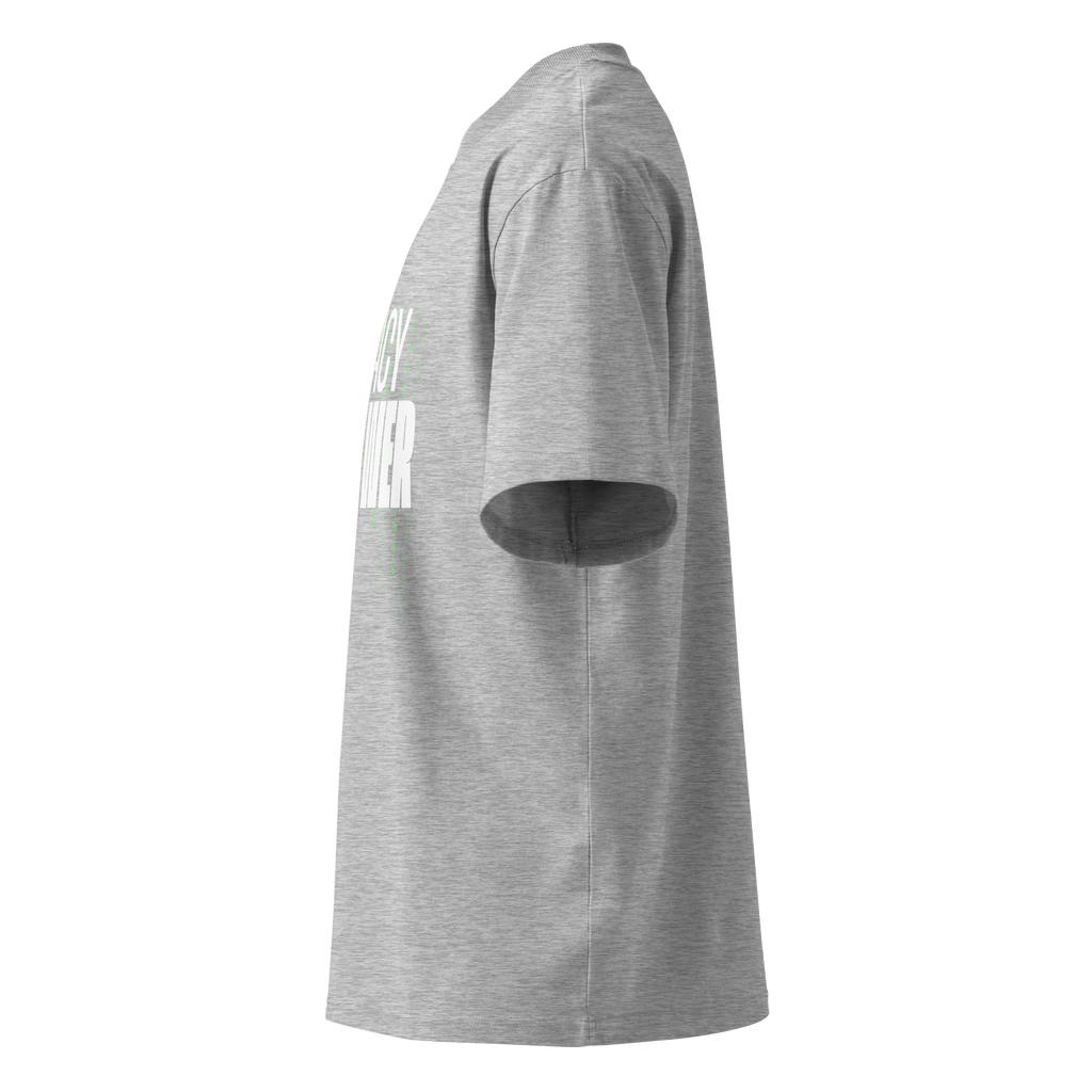 Privacy Is Power – Oversized Organic High-Neck T-Shirt