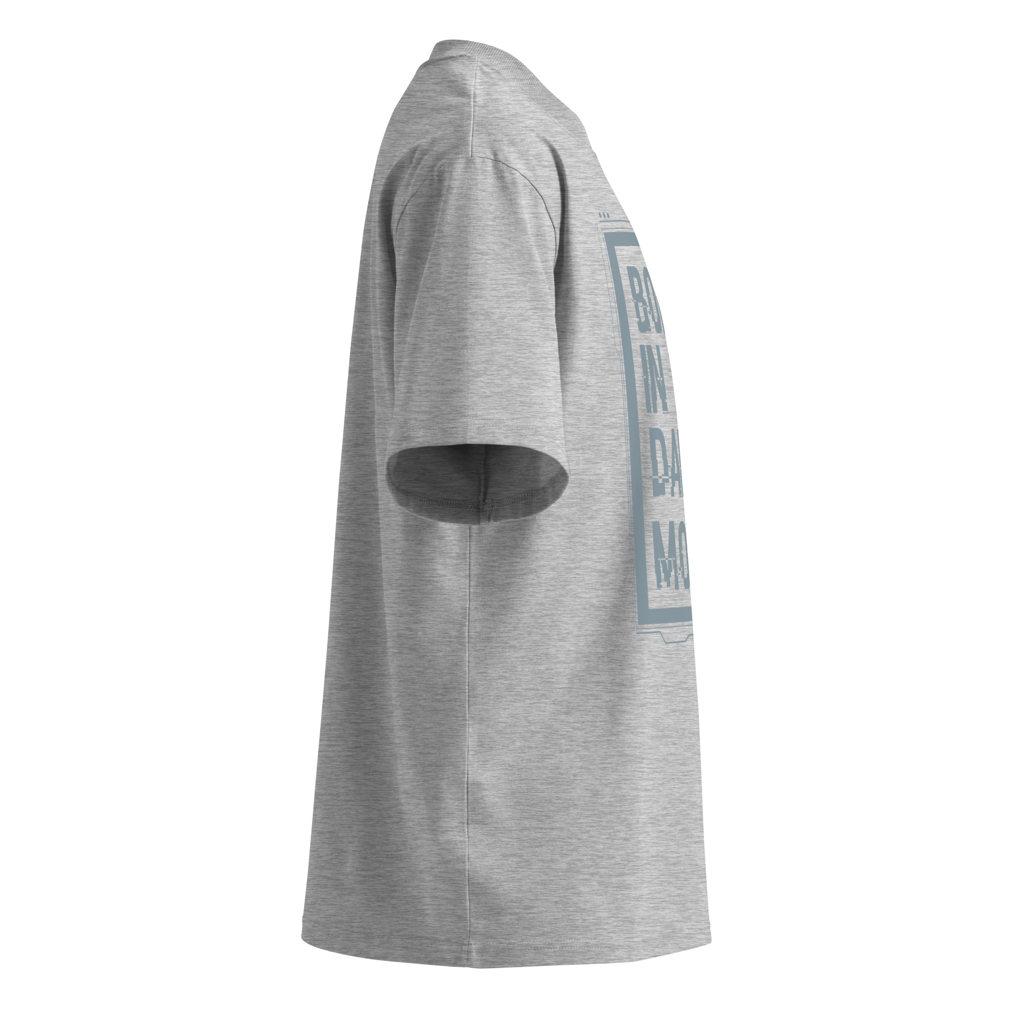 Born in Dark Mode – Oversized Organic High-Neck T-Shirt