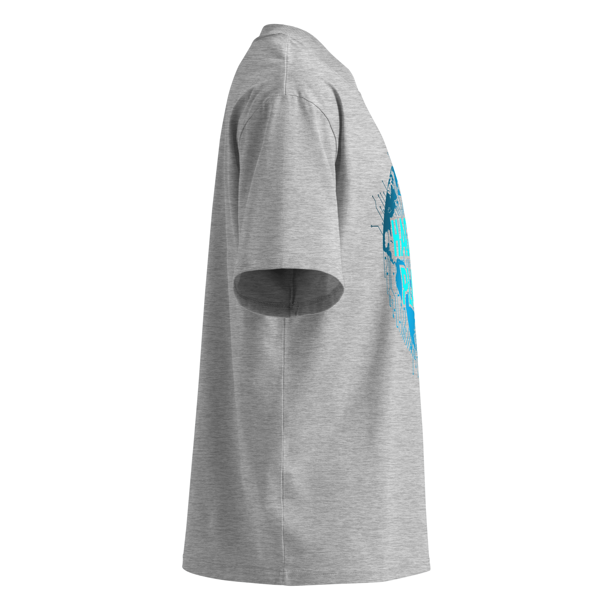 Hack The Planet – Oversized Organic High-Neck T-Shirt