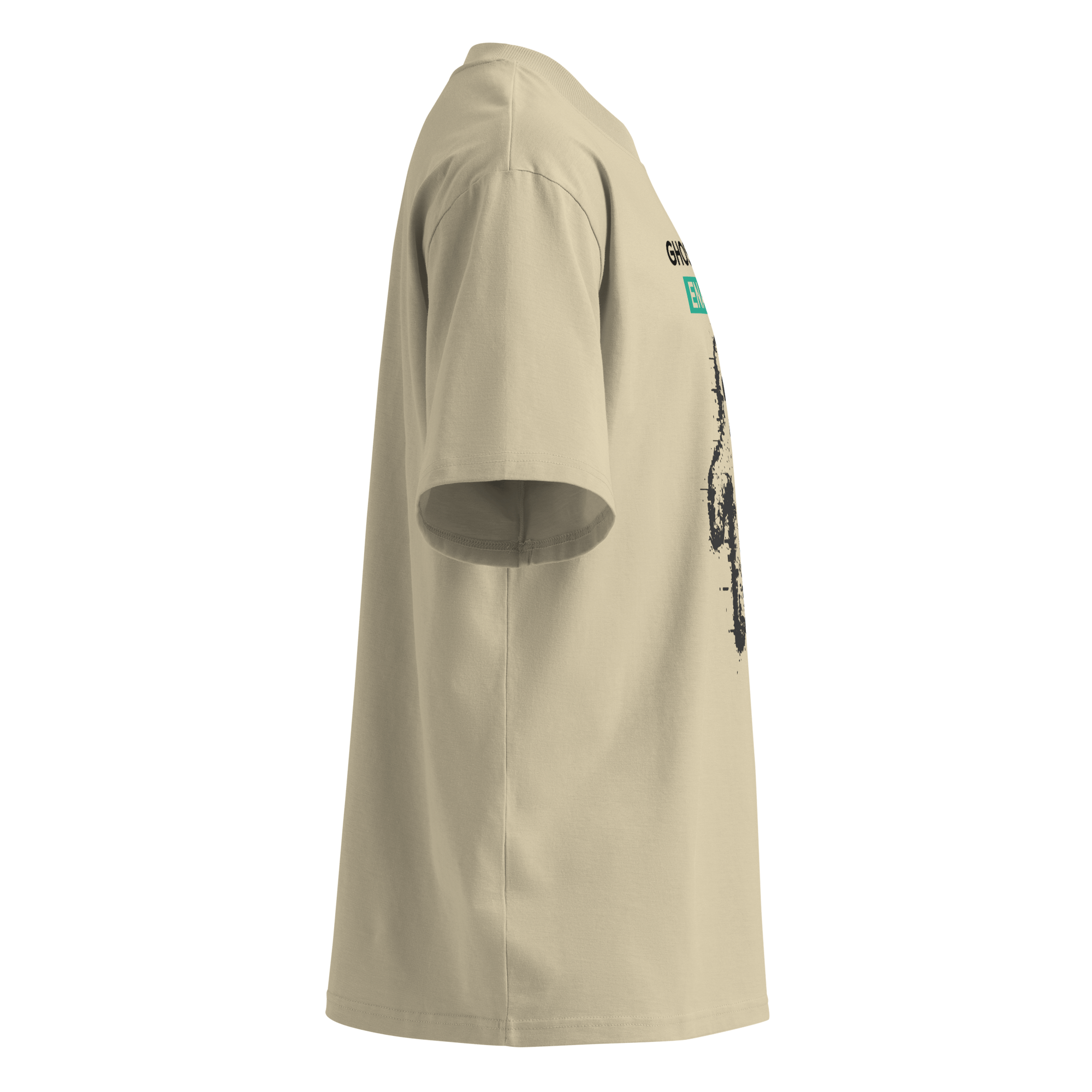 Ghost Mode: Enabled – Oversized Organic High-Neck T-Shirt