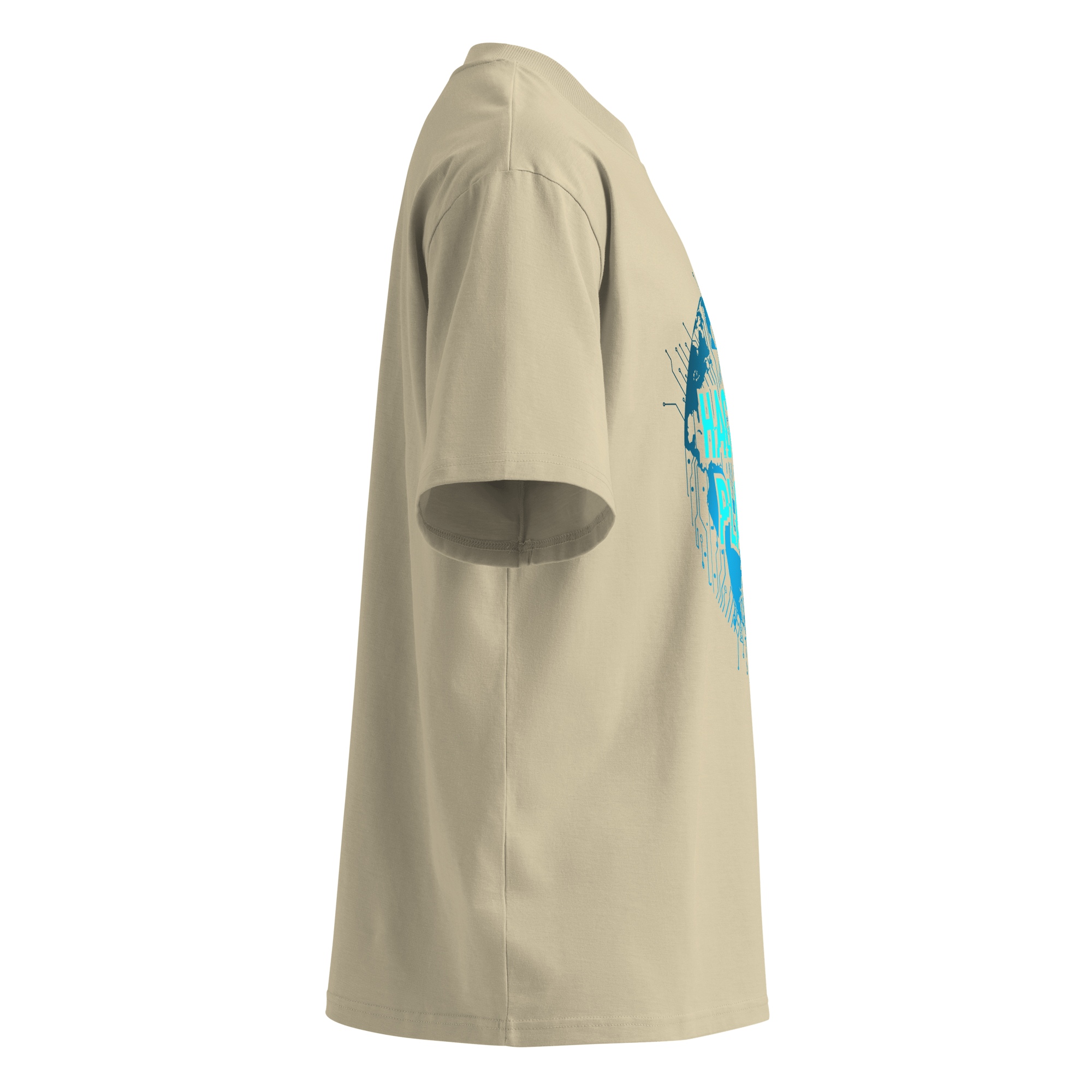 Hack The Planet – Oversized Organic High-Neck T-Shirt