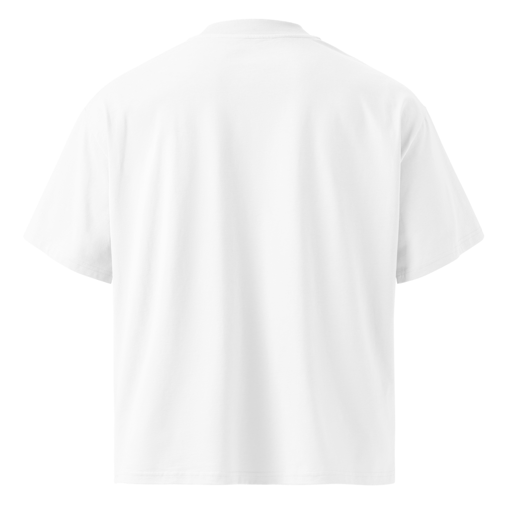 Born in Dark Mode – Oversized Organic High-Neck T-Shirt