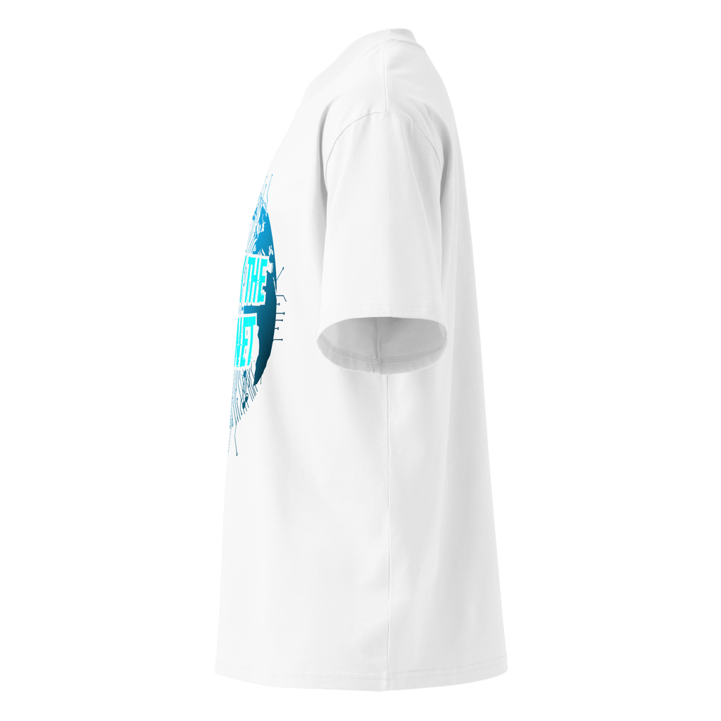 Hack The Planet – Oversized Organic High-Neck T-Shirt