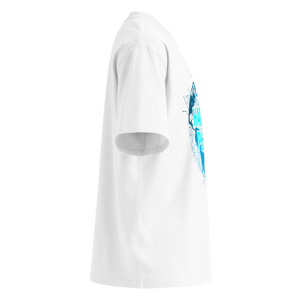 Hack The Planet – Oversized Organic High-Neck T-Shirt