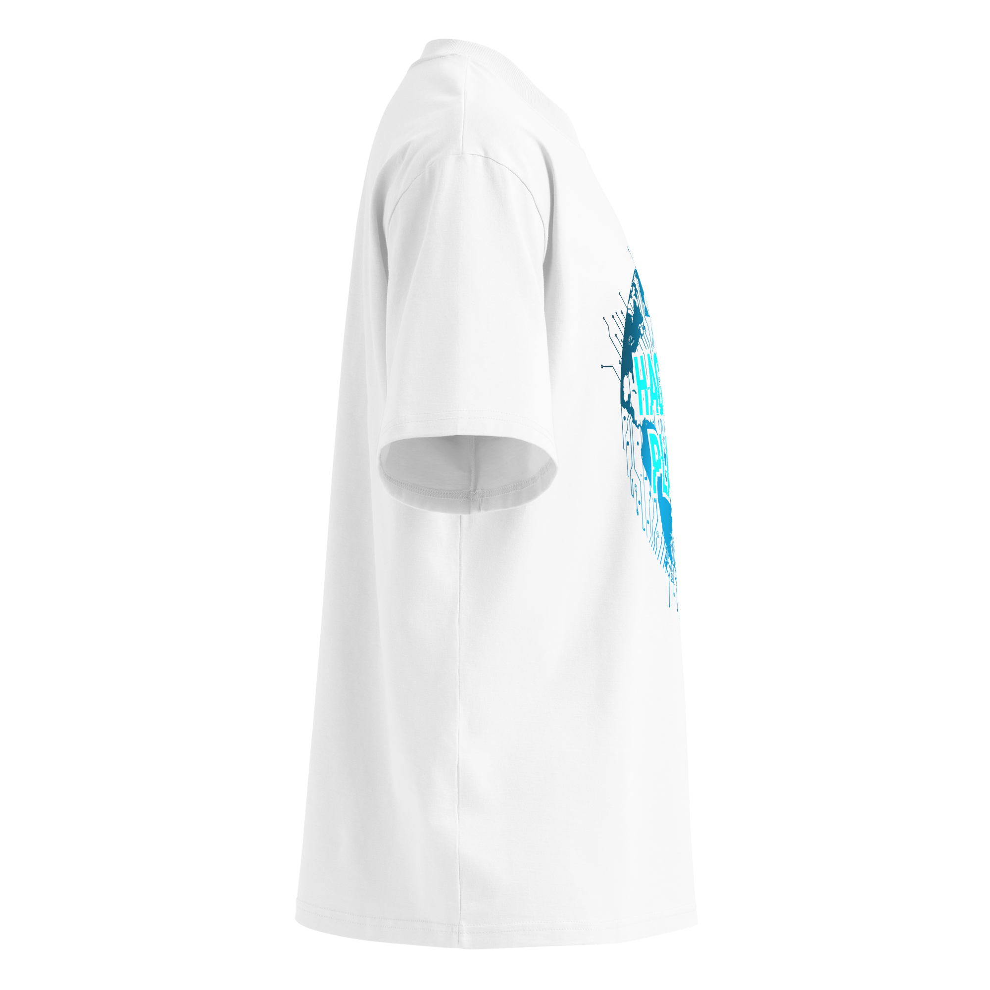Hack The Planet – Oversized Organic High-Neck T-Shirt