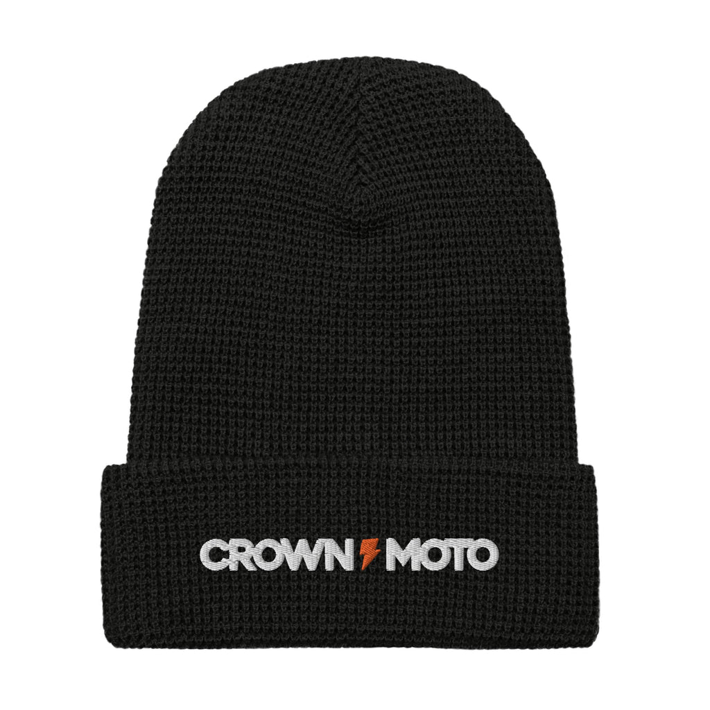 Crown Moto Waffle Beanie
