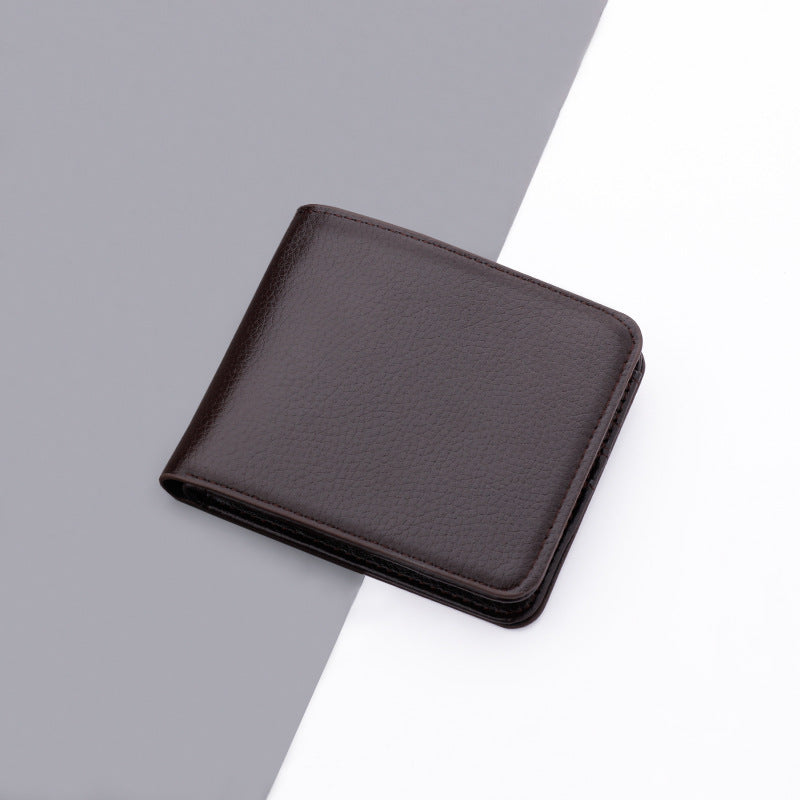 Wallet Men's Short Wallet  Business Wallet Simple Men's College Students Trendy Youth Wallet