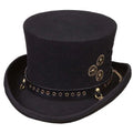 Deadwood Trading Riveting - Steampunk Wool Top Hat