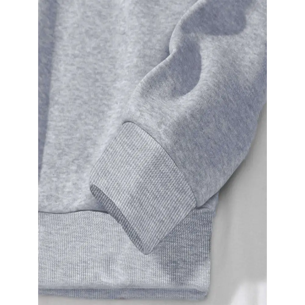 White Butterfly Lips Graphic Crew Neck Sweatshirt
