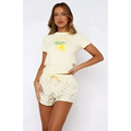 White Fox Shorts Sweetheart Pajamas Printing Suit