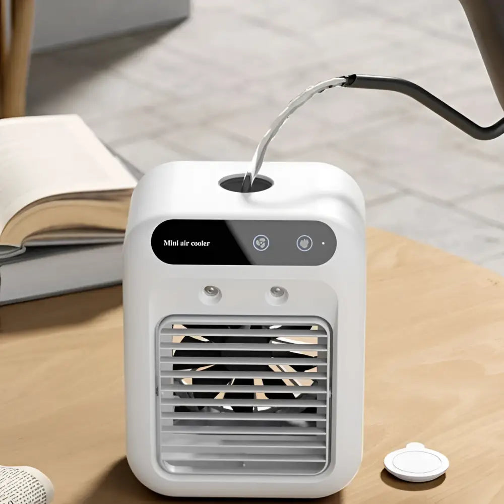 White Portable Air Conditioner Mini Cooler Fan