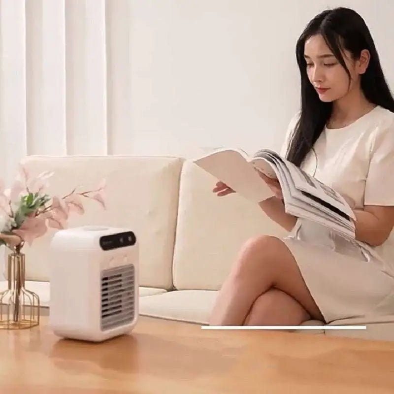 White Portable Air Conditioner Mini Cooler Fan