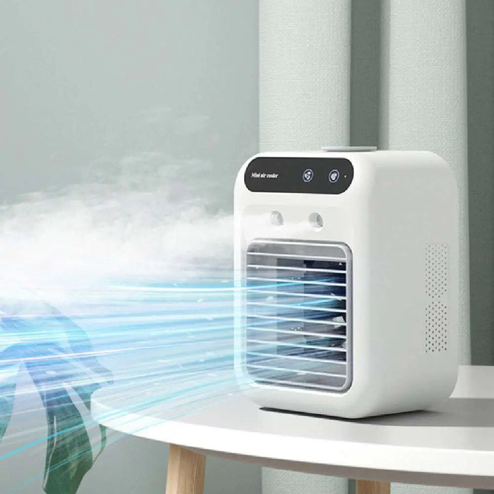 White Portable Air Conditioner Mini Cooler Fan
