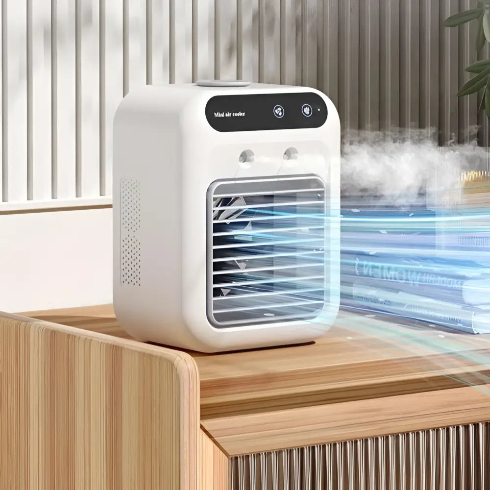 White Portable Air Conditioner Mini Cooler Fan