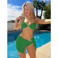 White Star Bow Bikini Swimsuit Women’s Three-piece Suit