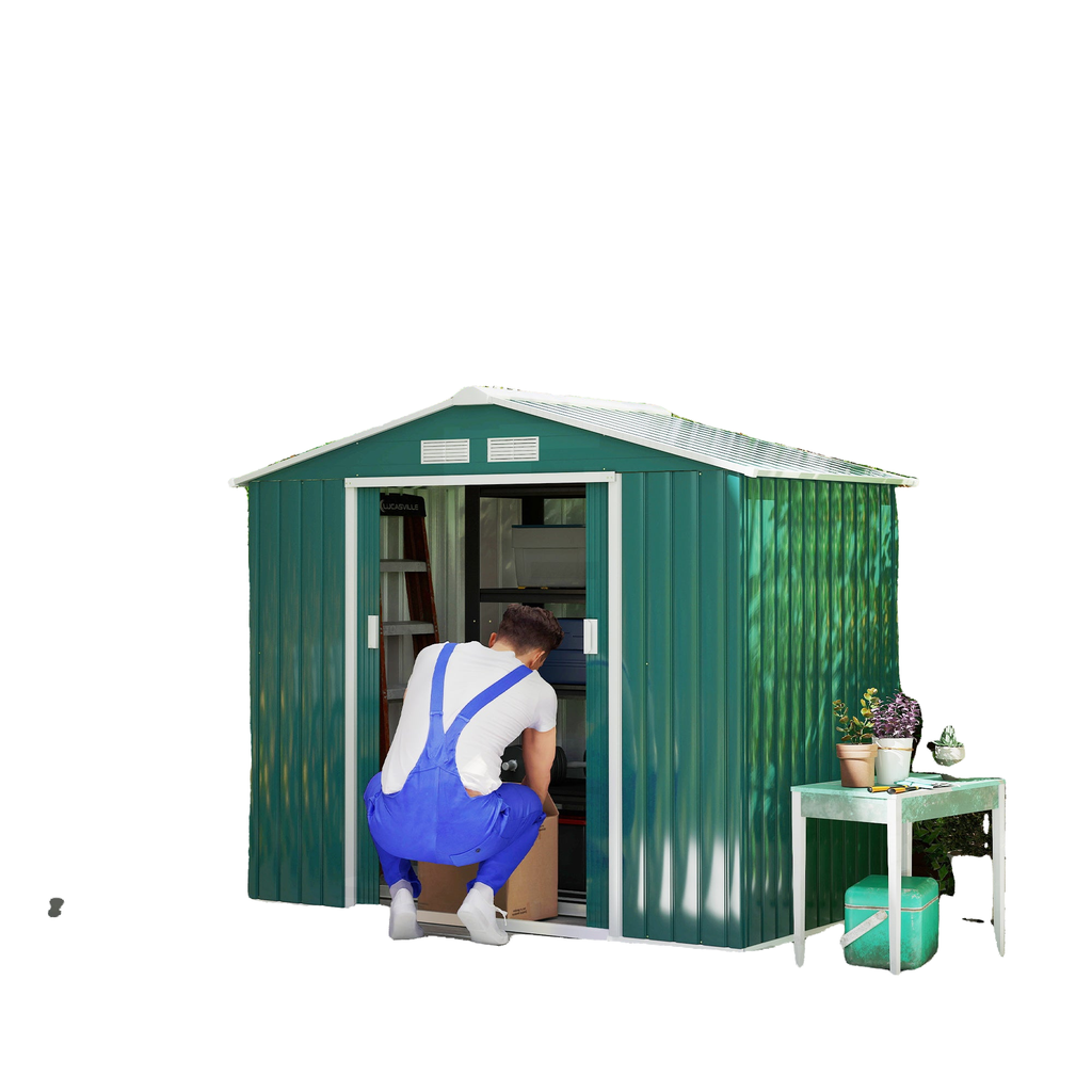 7' x 4' x 6' Metal Storage Shed with Double Doors