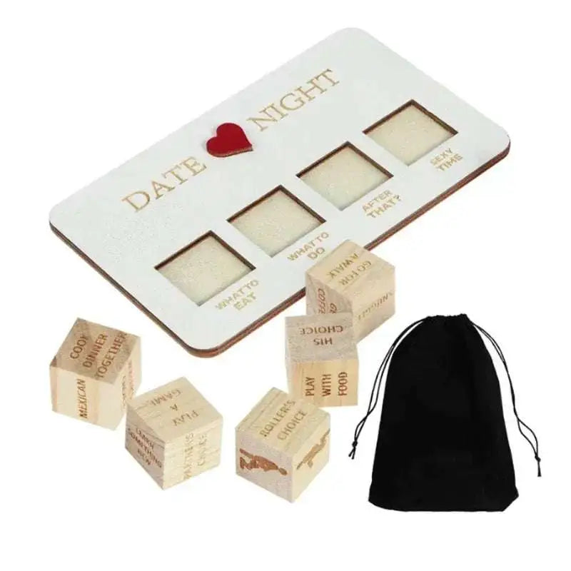 Wooden Date Night Dice Game Board