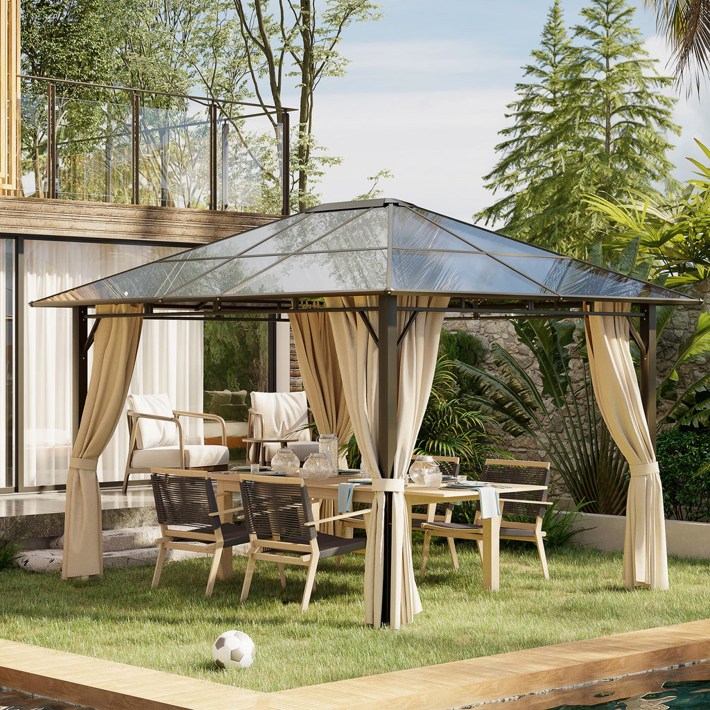 10' x 12' Deluxe Hardtop Gazebo with Polycarbonate Roof