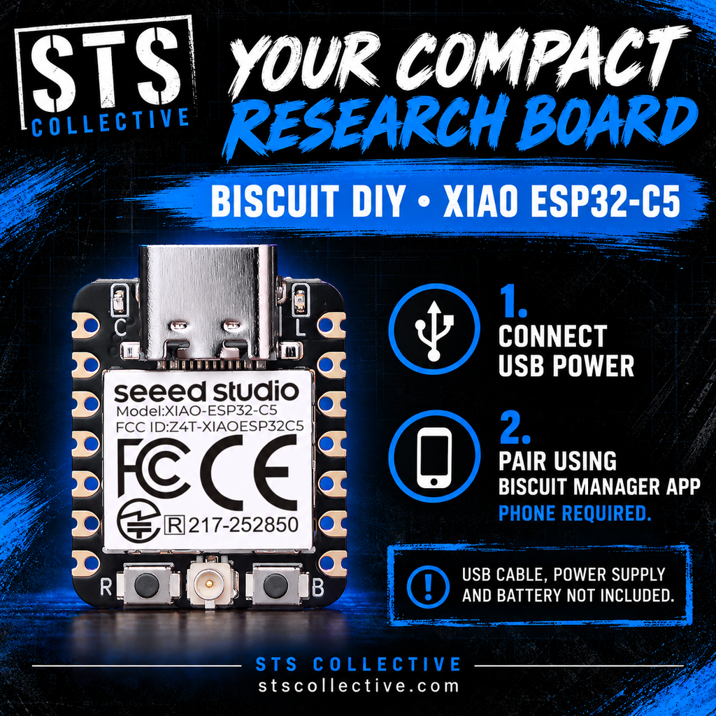 Biscuit DIY XIAO ESP32-C5 | Unsoldered Headers | Firmware Preinstalled